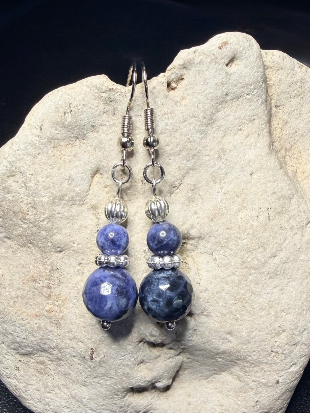 ✨Handcrafted✨Blue Stone Drop Earrings
